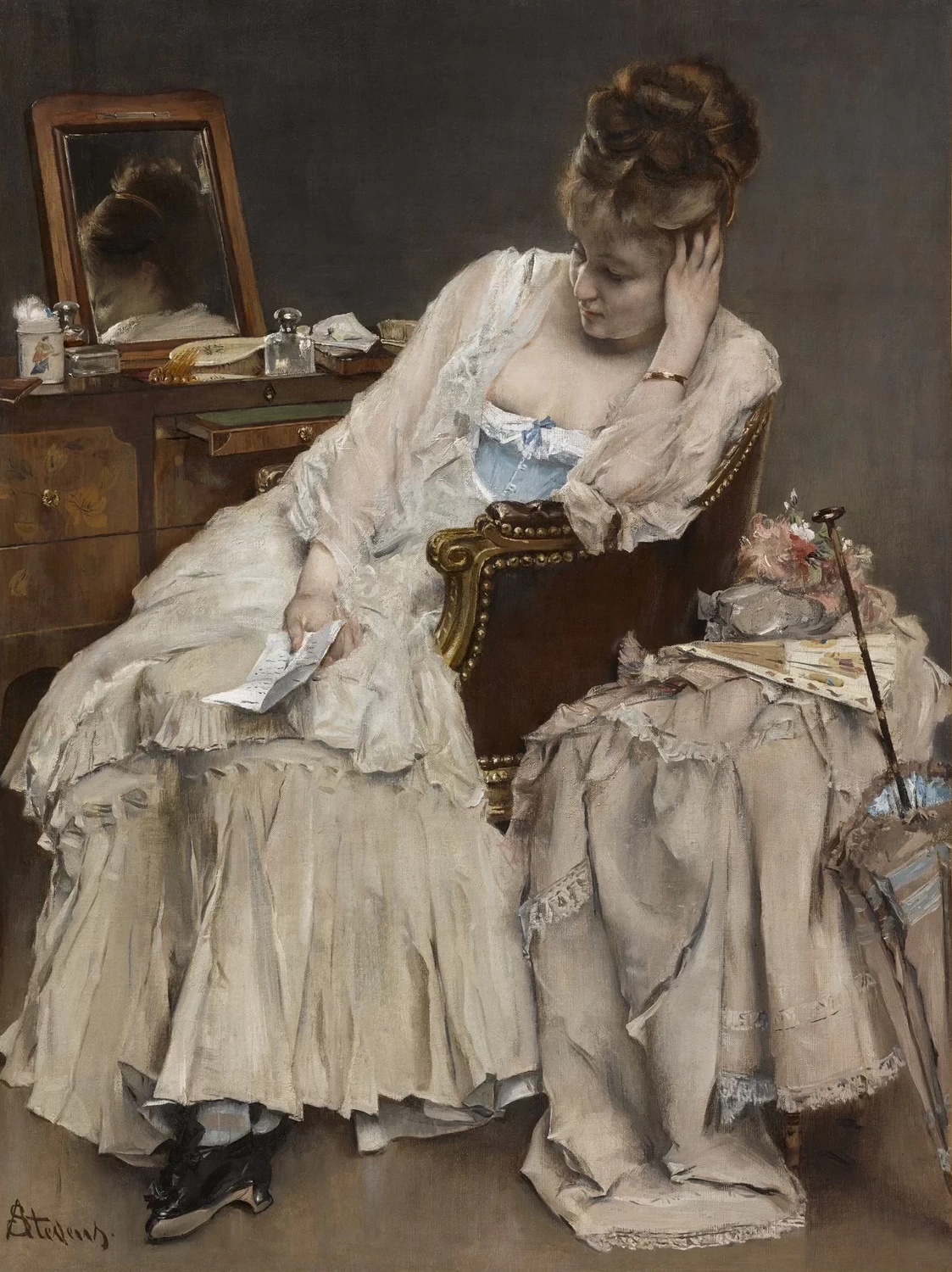 Alfred Émile Stevens - 152, Ricordi e rimpianti, 1874, Clark Art Institute, Williamstown